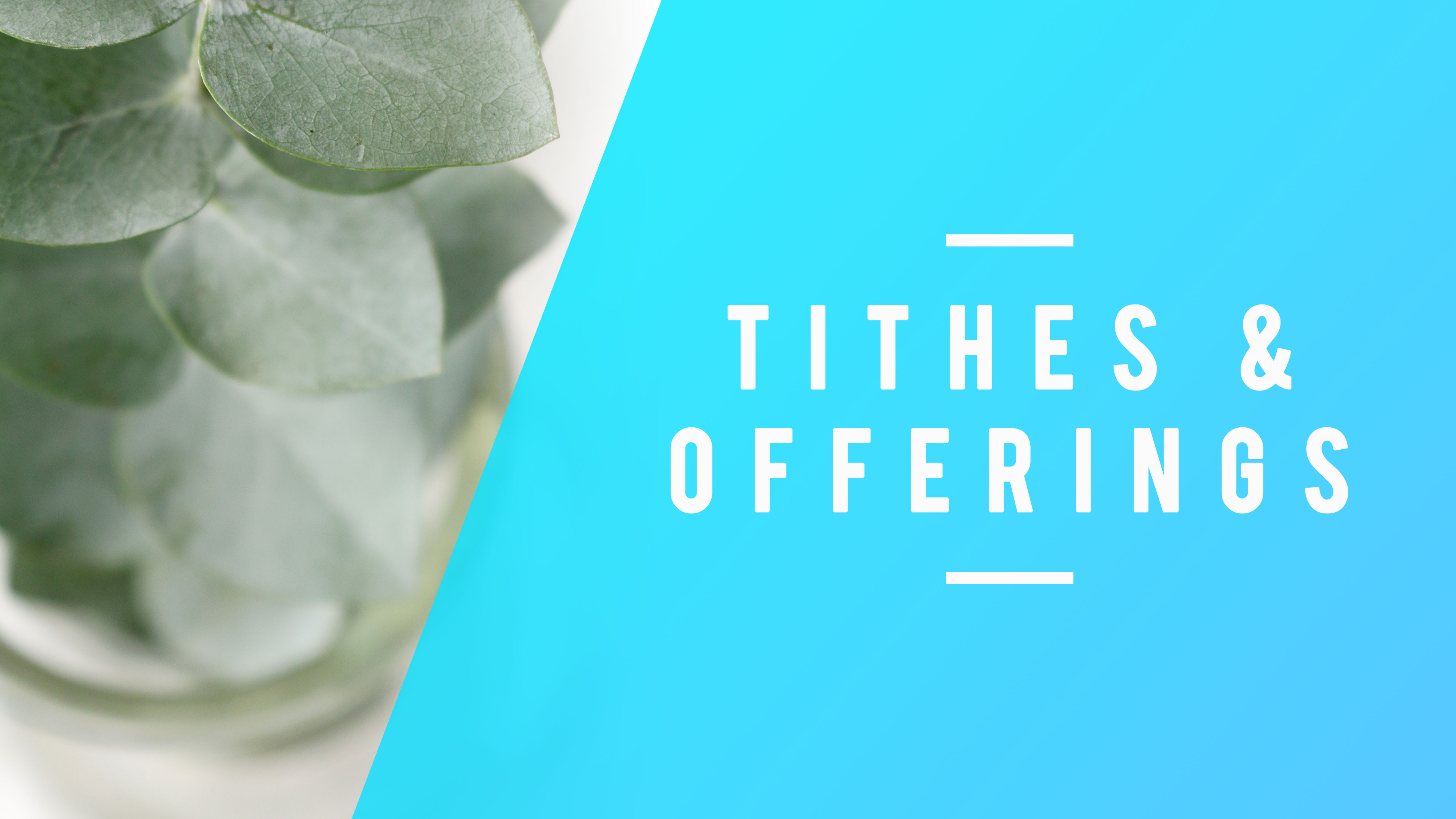 Tithes & Offerings Blue Gradient