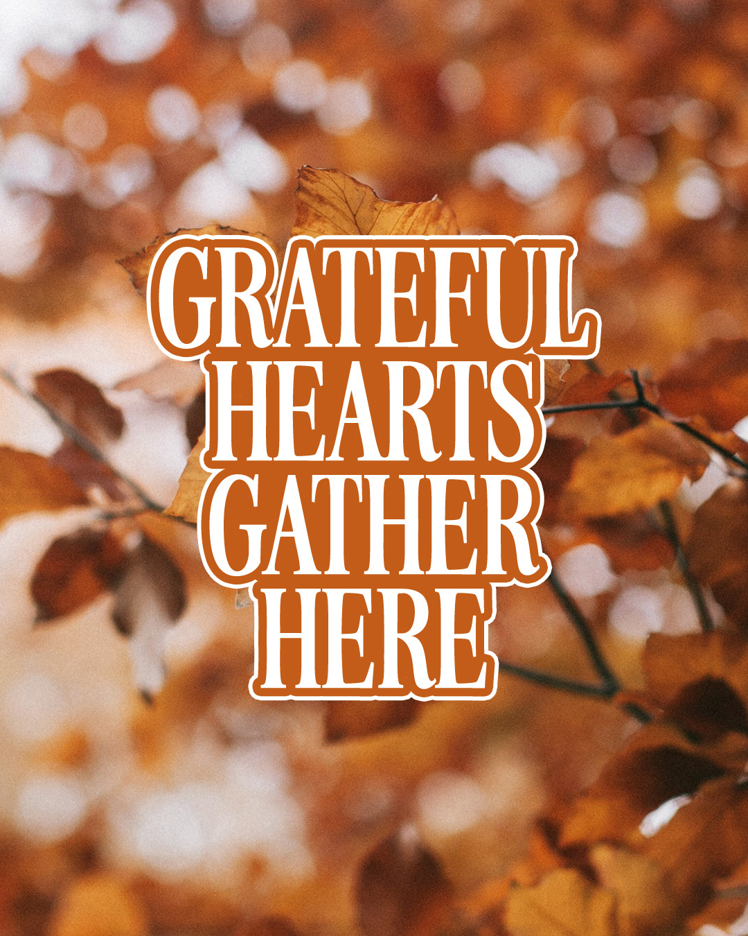Grateful hearts gather here