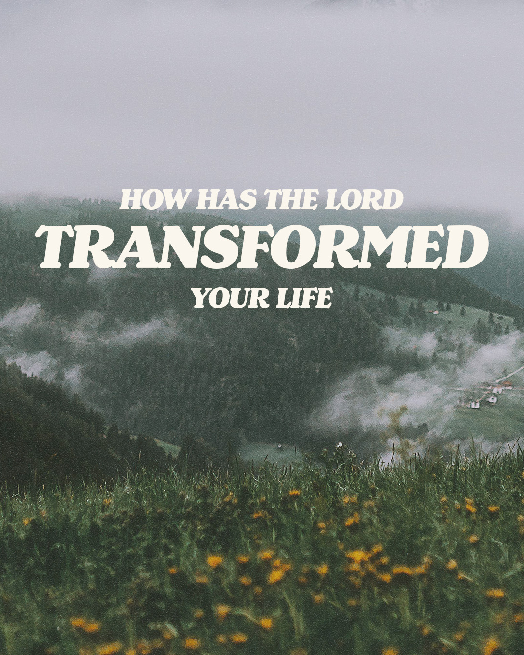 How has the Lord transformed your life