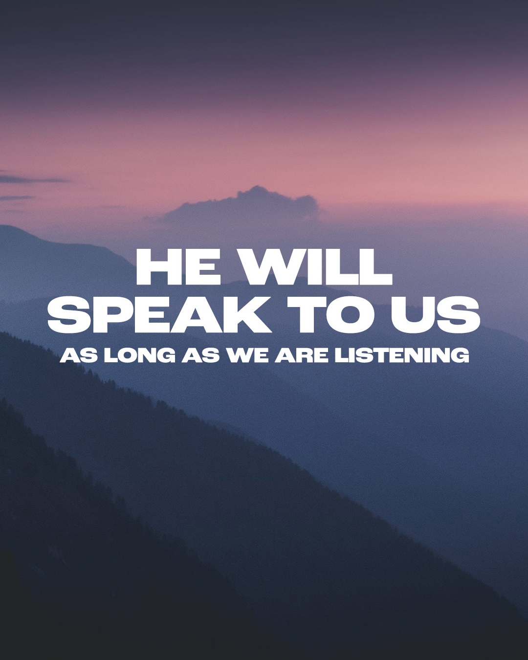 He will speak