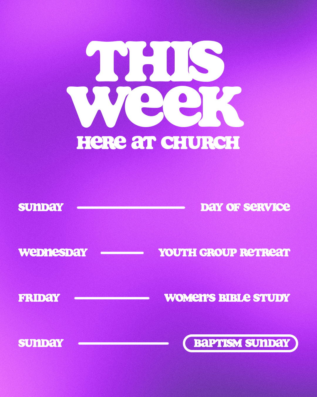 This Week Here at Church